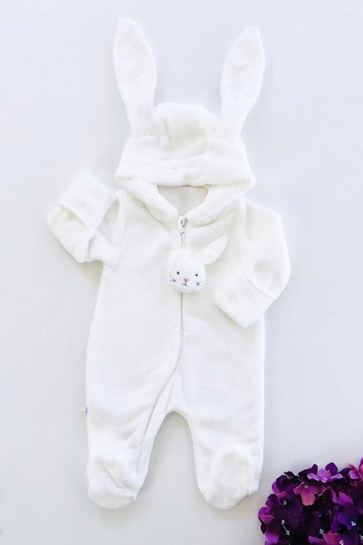 THA Dressing White Bunny Hooded Jumpsuit