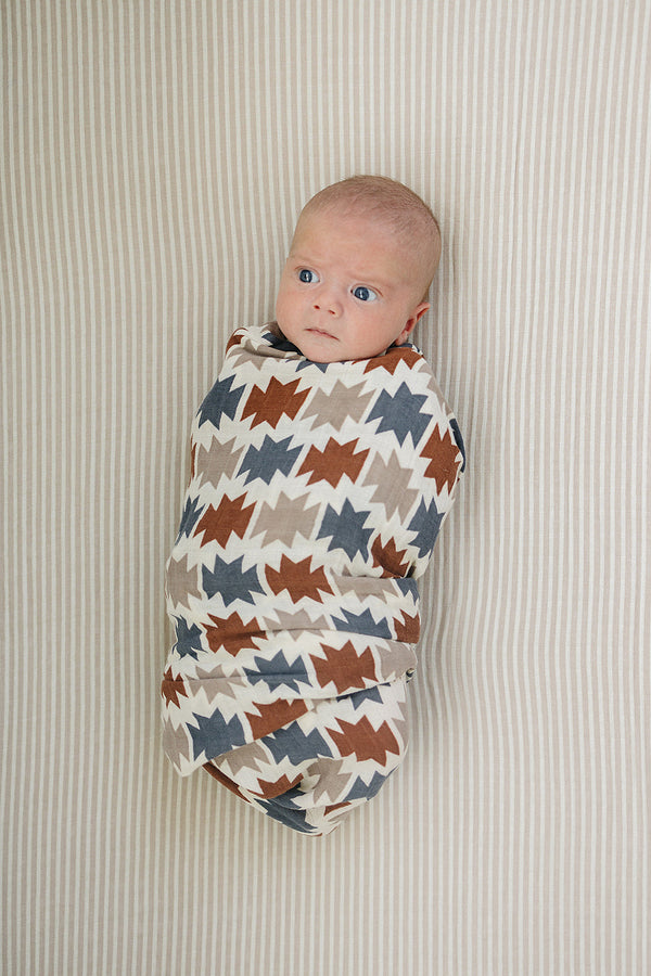 Mebie Baby Western Aztec Muslin Swaddle Blanket