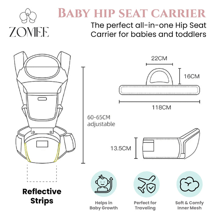 Zomee Baby Carrier with Hip Seat