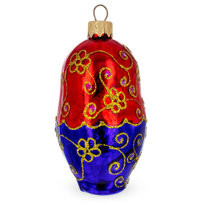 BestPysanky Nesting Doll Mini Glass Christmas Ornament