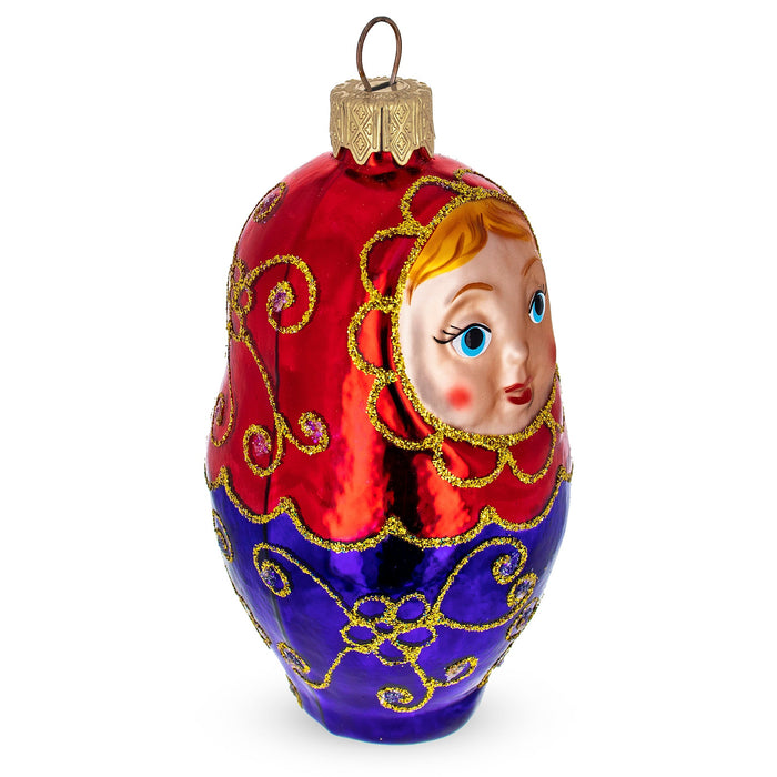 BestPysanky Nesting Doll Mini Glass Christmas Ornament