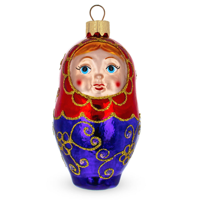 BestPysanky Nesting Doll Mini Glass Christmas Ornament