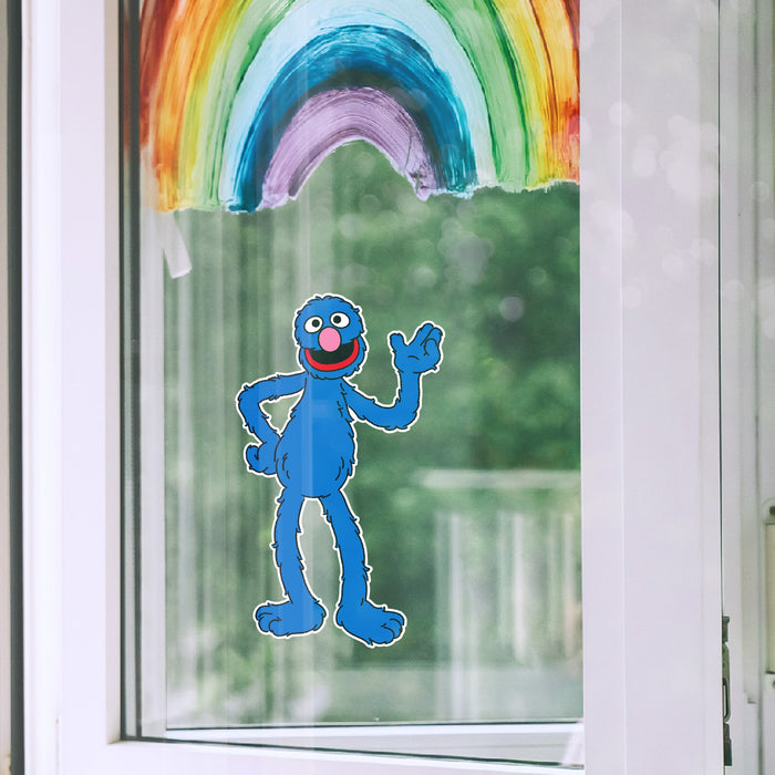 Fathead Grover Window Cling - Officially Licensed Sesame Street Removable Window Static Decal