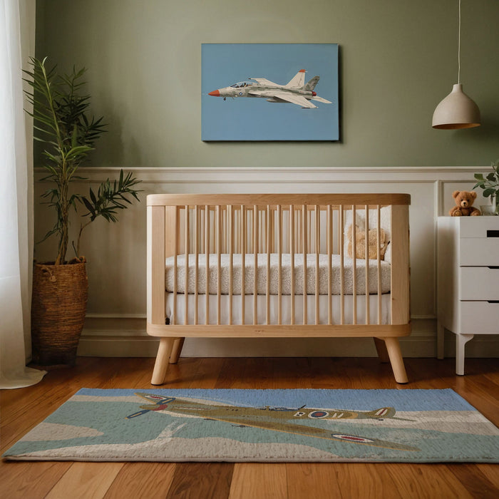 TeepeeJoy Kids and Nursery Airplane Area Rug - Ace Flyer