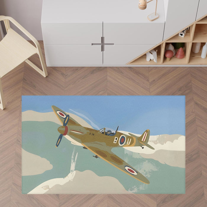 TeepeeJoy Kids and Nursery Airplane Area Rug - Ace Flyer