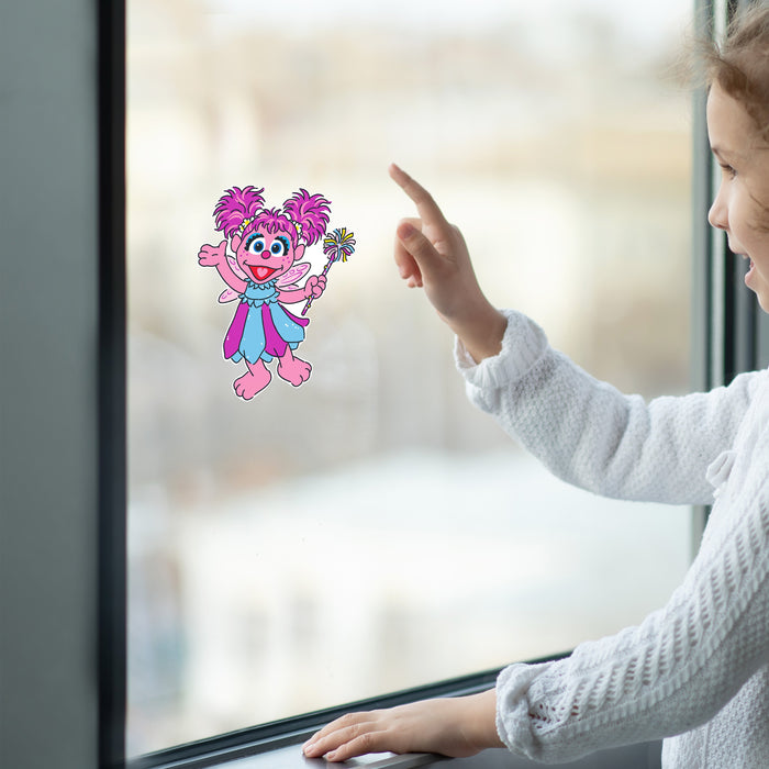 Fathead Abby Cadabby Window Cling - Officially Licensed Sesame Street Removable Window Static Decal