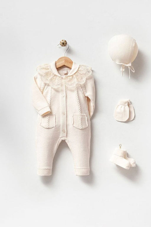 THA Dressing Adrian Cream Knit Newborn Coming Home Set (5 pcs)