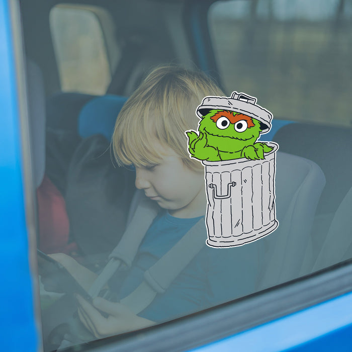 Fathead Oscar the Grouch Window Cling - Officially Licensed Sesame Street Removable Window Static Decal
