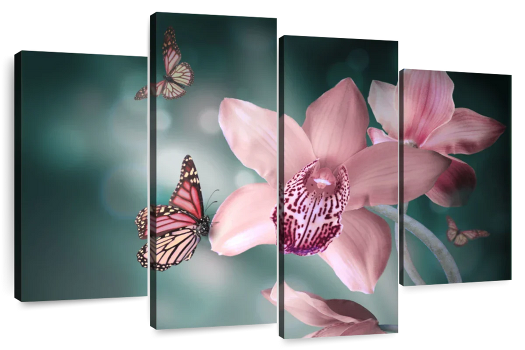 ElephantStock Butterfly Orchid Wall Art