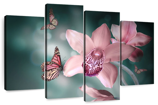 ElephantStock Butterfly Orchid Wall Art