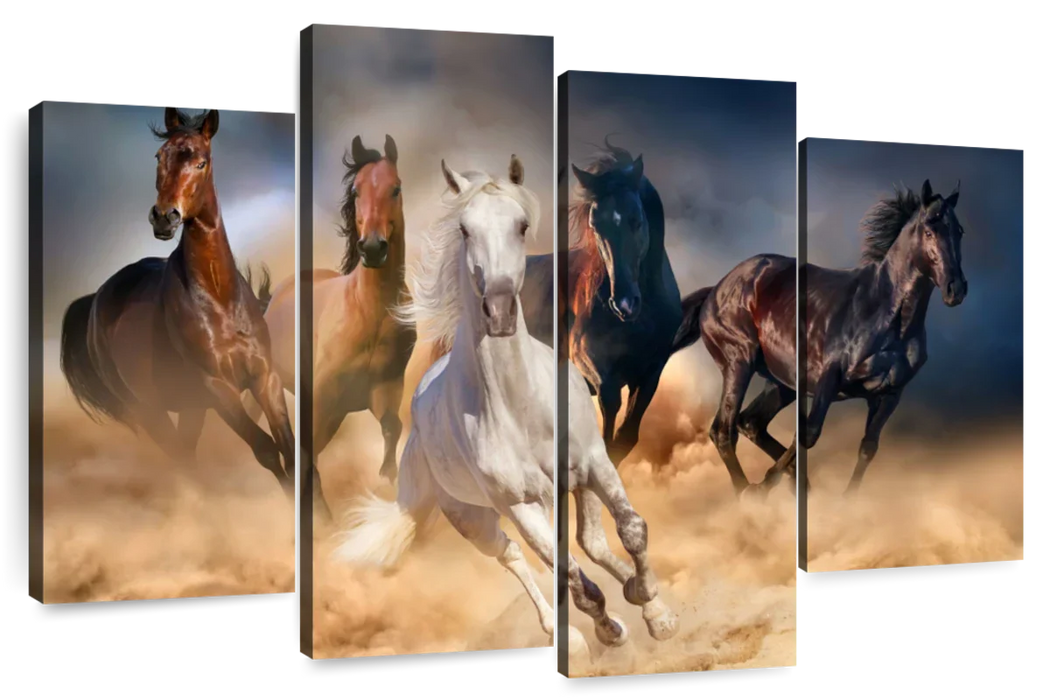 ElephantStock Running Herd Of Horses Wall Art