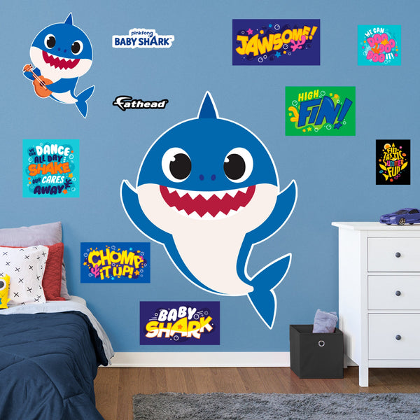 Fathead Baby Shark: Daddy Shark RealBig - Officially Licensed Nickelodeon Removable Adhesive Decal