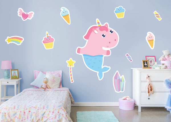 Fathead Mythical Creatures Unicorn Vinyl Die-Cut Character Removable Wall Adhesive Decal