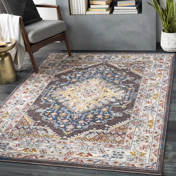 Hauteloom Haymond Brown Medallion Area Rug