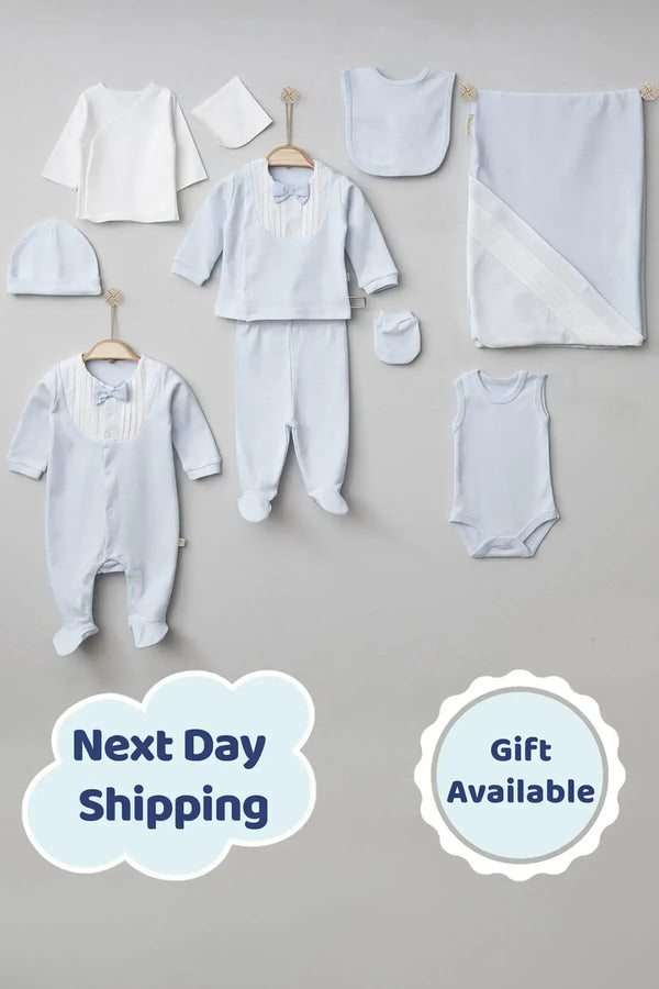 THA Dressing Alex Blue Newborn Coming Home Set (10 pcs)