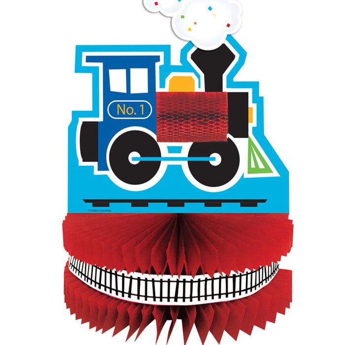 Party Decorations All Aboard Train Birthday Party Kit for 8 - 48 Total Pieces