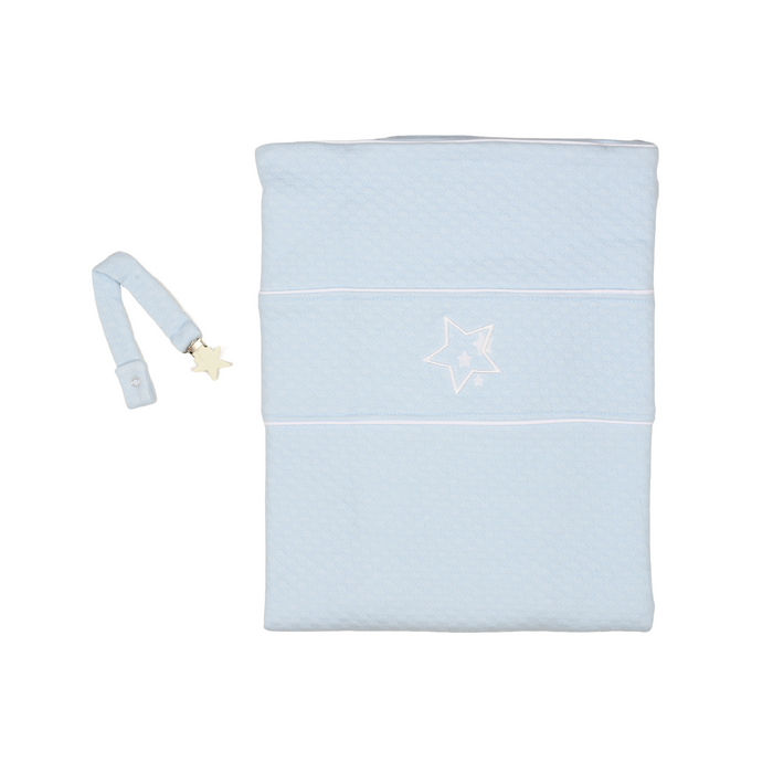 Bebe Sweeny AMIR | Boys Pale Blue Blanket & Pacifier-clip