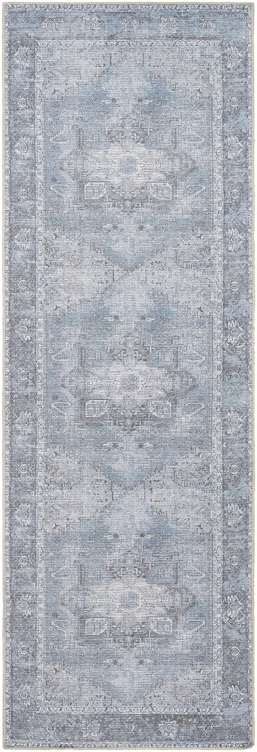 Hauteloom Rosman Blue Washable Area Rug