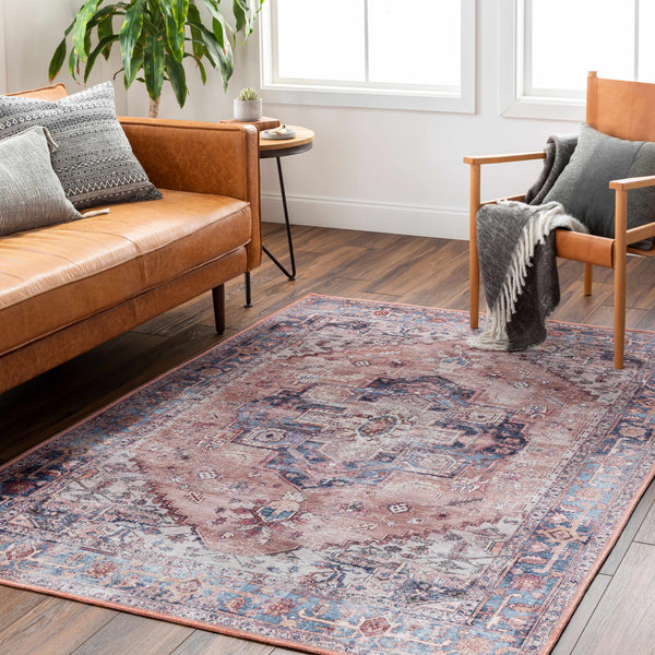 Hauteloom Kera Rust Washable Area Rug