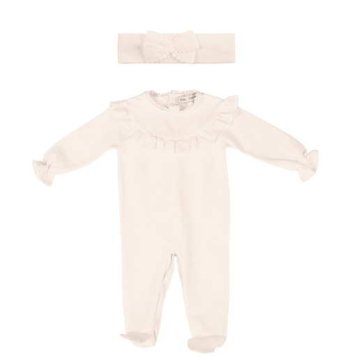 Bebe Sweeny ANAIS | Girls Ivory Cotton Babygrow Set (2)