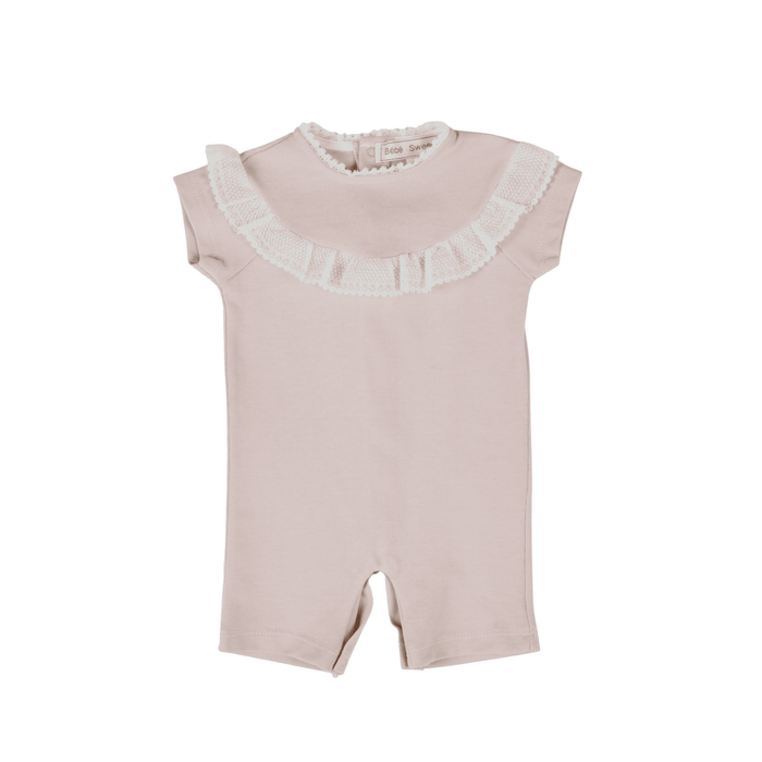 Bebe Sweeny ANAIS | Girls Pink Cotton Playsuit