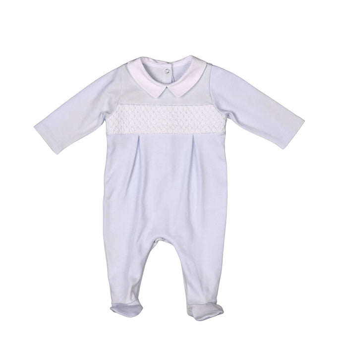 Bebe Sweeny ANDY | Baby Boys Blue Organic Cotton Babygrow