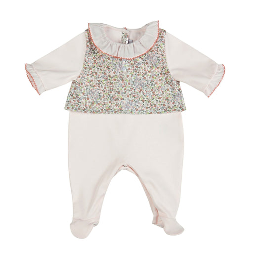 Bebe Sweeny ANNA | Baby Girls Ivory Floral Organic Cotton Babygrow