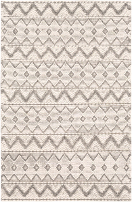 Hauteloom Whittington Gray&Cream Wool Rug - Clearance