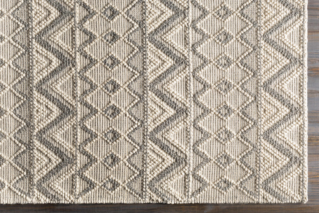 Hauteloom Whittington Gray&Cream Wool Rug - Clearance