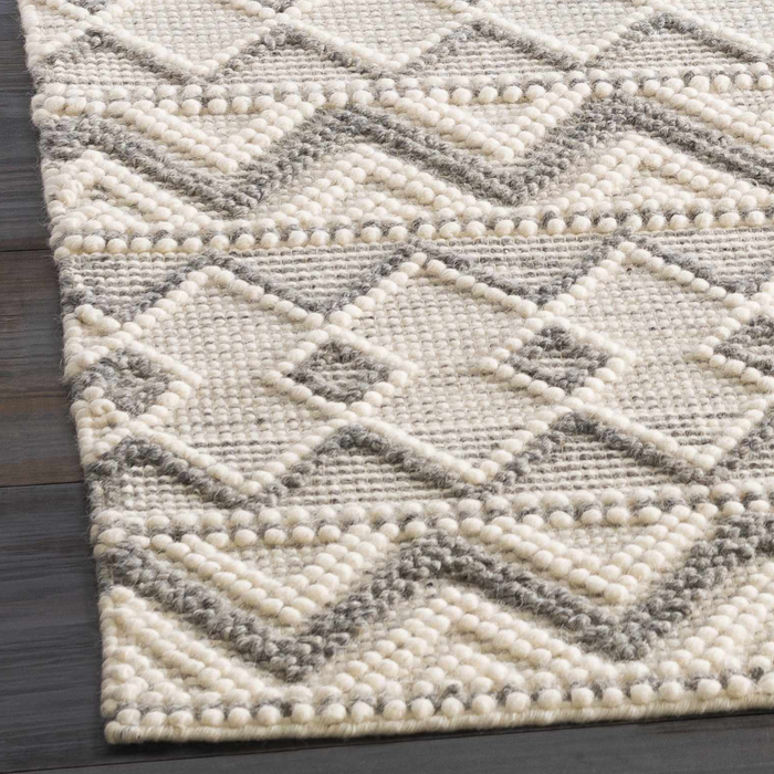 Hauteloom Whittington Gray&Cream Wool Rug - Clearance