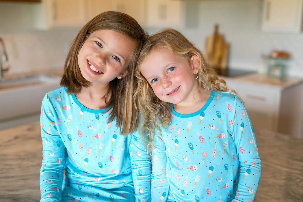 Free Birdees Aqua Popsicles Long Sleeve Pajama Set (6M-12Y)