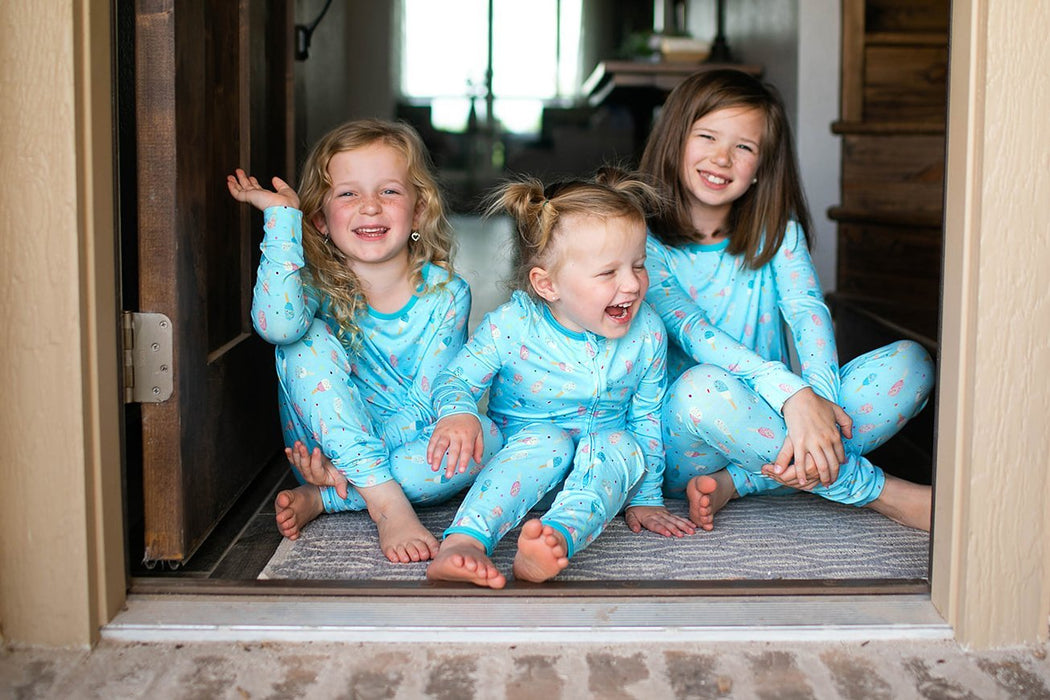 Free Birdees Aqua Popsicles Long Sleeve Pajama Set (6M-12Y)