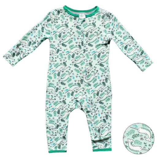 Free Birdees Aquamarine Narwhals Coverall (0-3T)