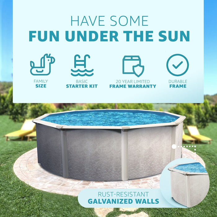 Aquarian Phoenix 24' x 52" Round Frame Above Ground Swimming Pool without Liner