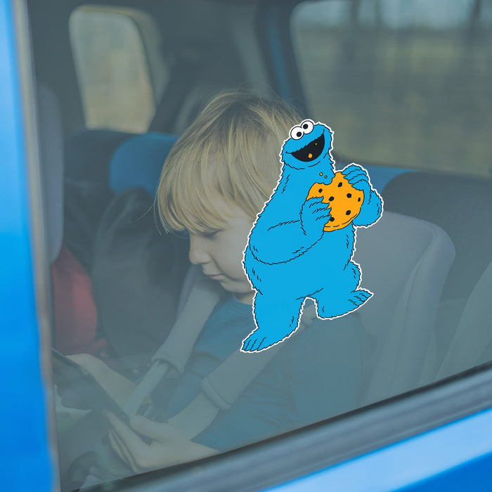 Fathead Cookie Monster Window Cling - Officially Licensed Sesame Street Removable Window Static Decal