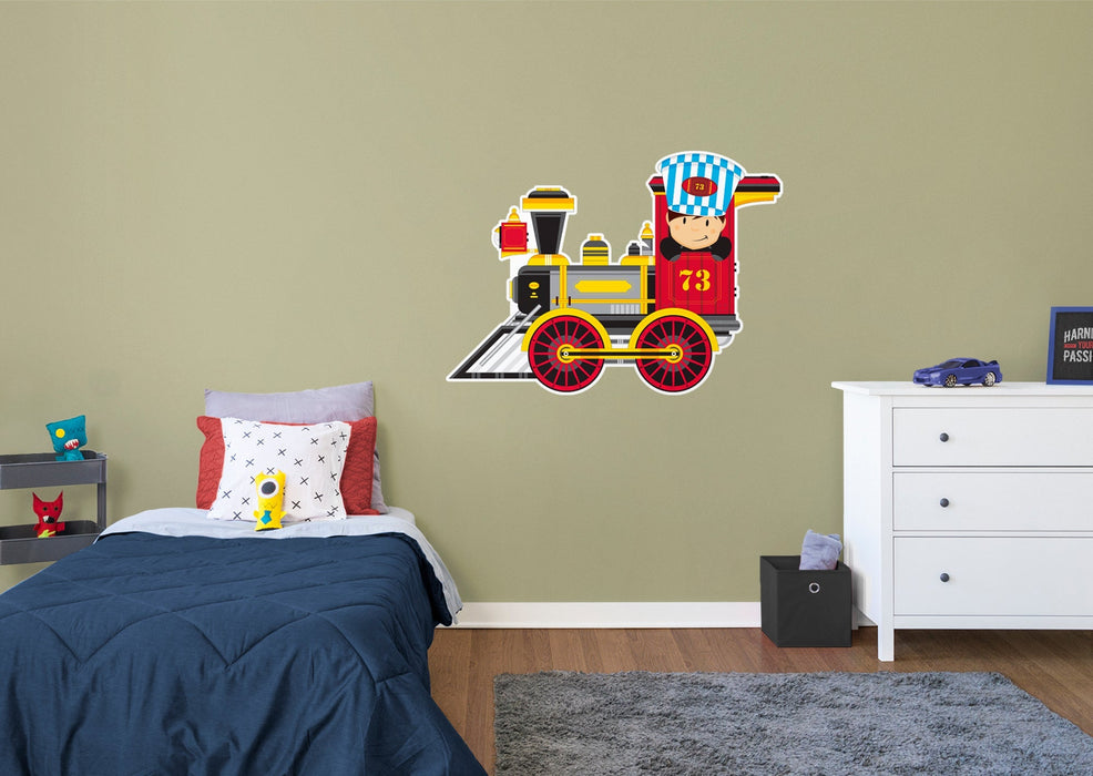 Fathead Nursery:  Engine Icon        -   Removable Wall   Adhesive Decal