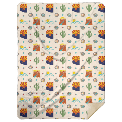 Little Hometown Arizona Plush Throw Blanket 60x80