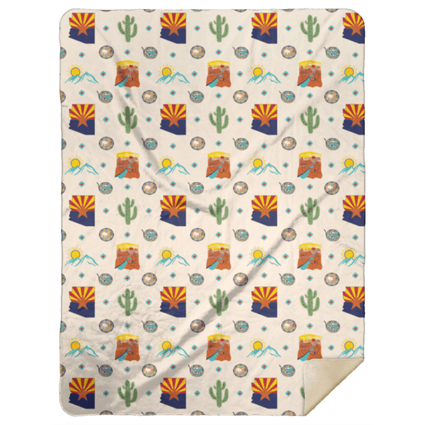 Little Hometown Arizona Plush Throw Blanket 60x80