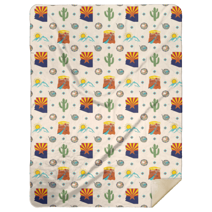 Little Hometown Arizona Plush Throw Blanket 60x80