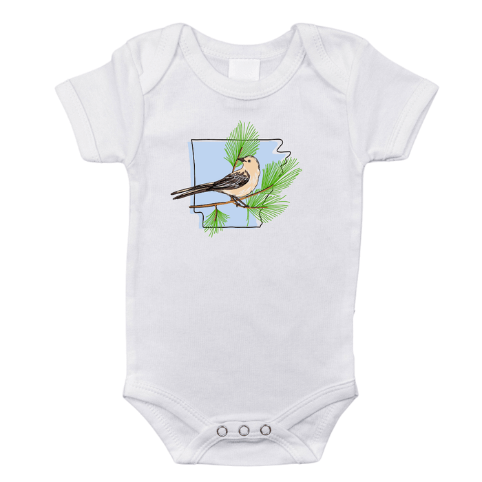 Little Hometown Arkansas Pine Baby Onesie