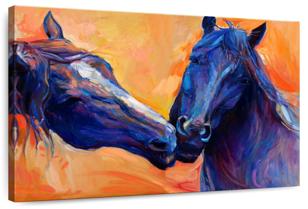 ElephantStock Blue Horses Wall Art