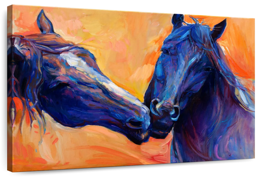 ElephantStock Blue Horses Wall Art