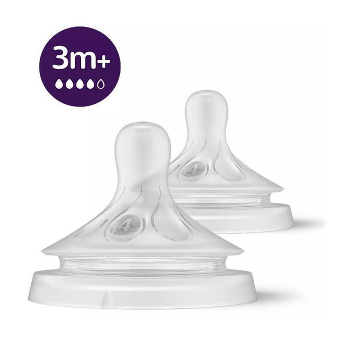 Philips Avent 2 pack Natural Response Nipple Flow 4