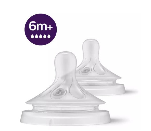 Philips Avent 2 pack Natural Response Nipple Flow 5