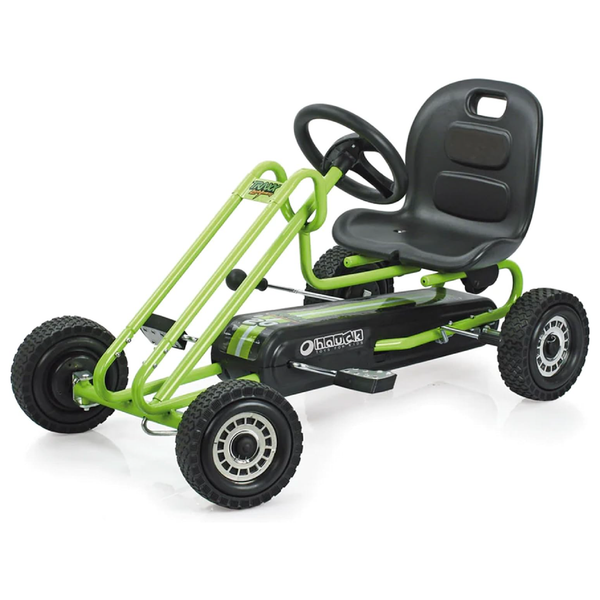 Hauck Lightning Ergonomic Pedal Ride On Go Kart Toys for Boys and Girls, Green