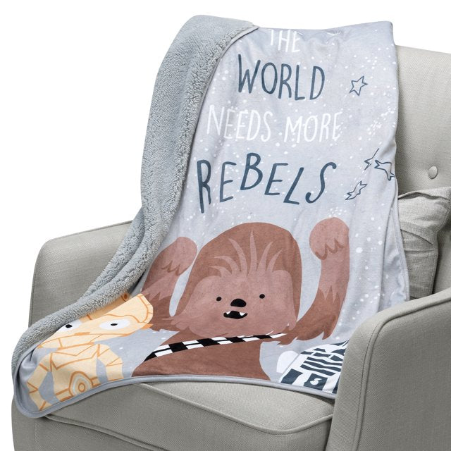 Lambs & Ivy Star Wars Rebels Baby Blanket - Gray