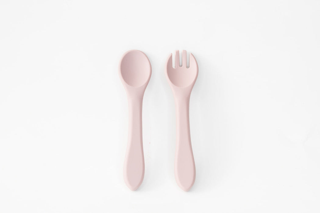 Babeehive Goods Dusty Rose Spoon and Fork Set