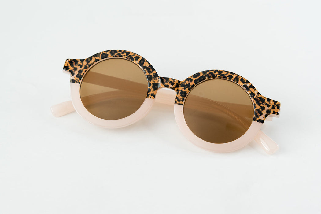 Babeehive Goods Toddler & Kid Retro Sunglasses - Pink Cheetah