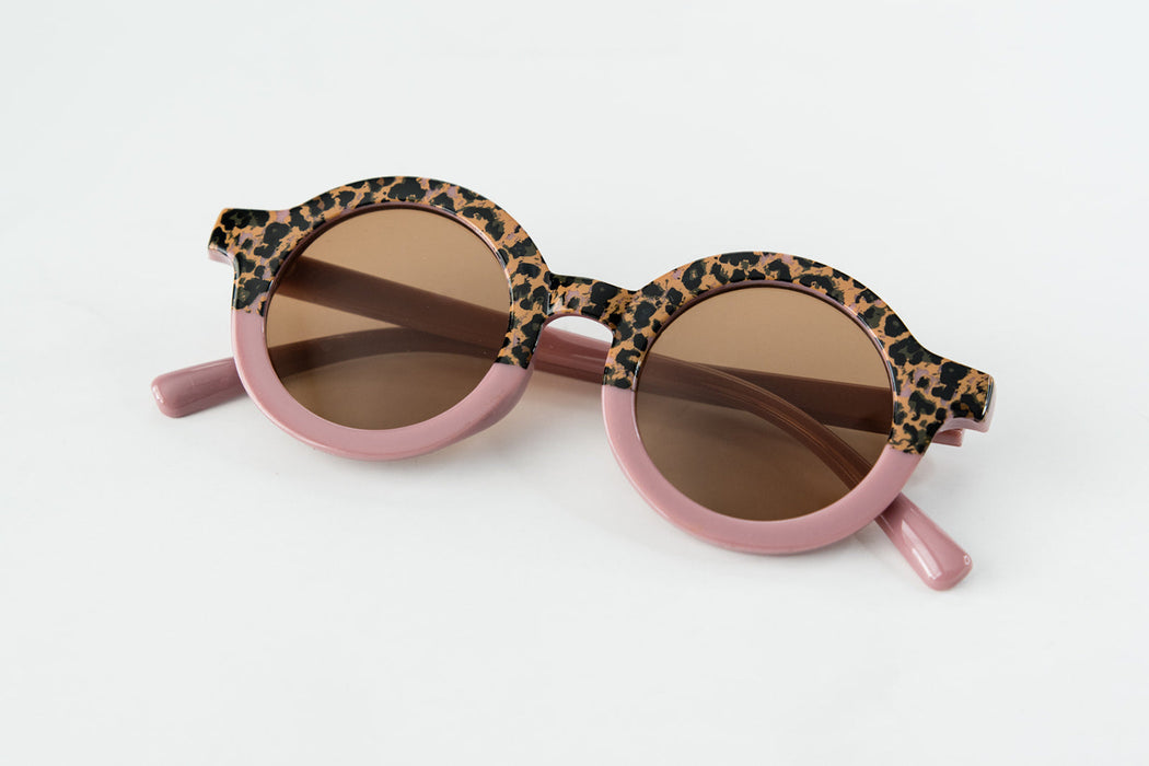Babeehive Goods Toddler & Kid Retro Sunglasses - Purple Cheetah
