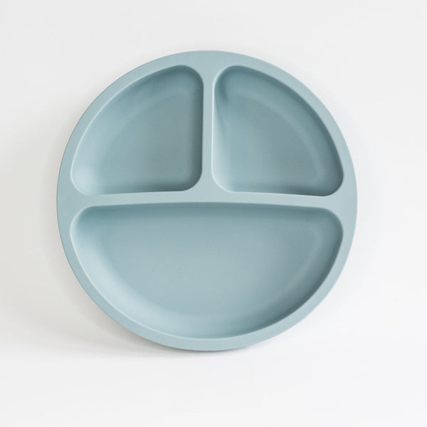 Babeehive Goods Duck Egg Blue Silicone Suction Plate